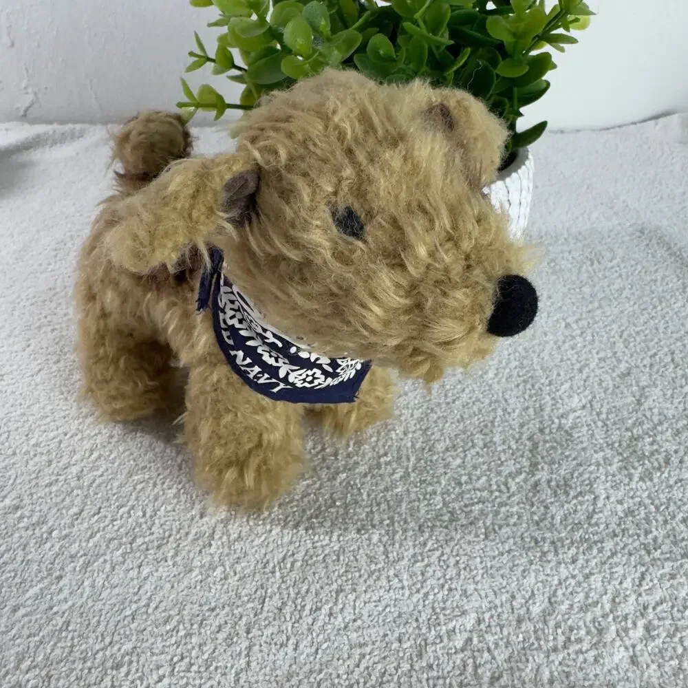 Old Navy Dog Plush 6 Inch Blue Bandana‎ Stuffed Animal Toy 2001